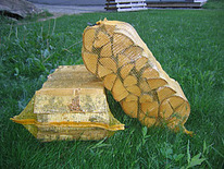 Каминная дрова ольха 40л сетчатая сумка, 30 см, сухие