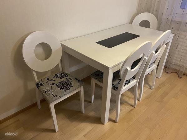 Köögilaud koos 4 tooliga (foto #1)