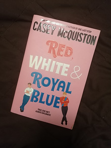 Red, white and Royal blue book