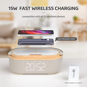 Colsur Alarm Clock Radio Bluetooth Speaker Wireless Charger (4 foto / 7)
