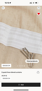 H&M linen curtains 120x250 2 pack (2 foto / 3)