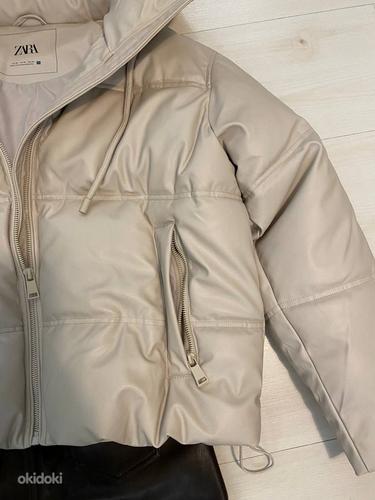 Зимняя кожаная куртка Zara (фото #6)