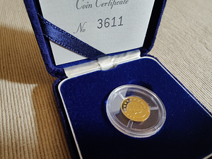 Золотая монета 15,65 кроны (EP80) памятная монета