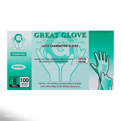 Латексные резиновые перчатки Grate Glove неопудренные (фото #1)