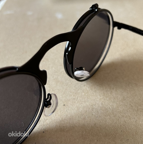 Черные метал. солнцезащитные очки с открывающимися стеклами (фото #6)