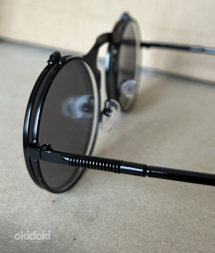 Черные метал. солнцезащитные очки с открывающимися стеклами (фото #8)