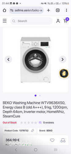 Beko Pesumasin WTV9636XS0
