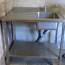 Кухонный аксессуар из нержавеющей стали: стол с мойкой 90х65 (фото #1)
