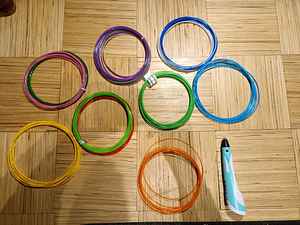 3D pliiats komplekt 26 rulli plastikuga (7 foto / 10)