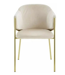 🪑 Livetastic Tugitool Velvet Taupe - Kuldse rauaga elegants (2 foto / 4)