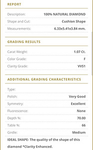 Looduslik Teemant 1.07ct. VVS1 F (2 фото из 2)