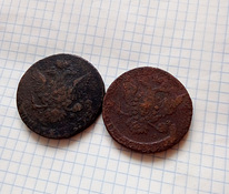 2 Katariina II 1764. aasta münti, jäi 1765. aastast