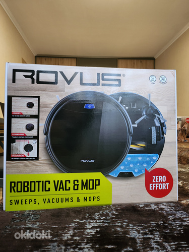 Пылесос/пылесос rovus Robotic Vac & Mop как новый (фото #2)