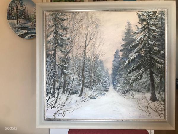 Яан Туулинг картина Снежный лес 1986 (фото #1)