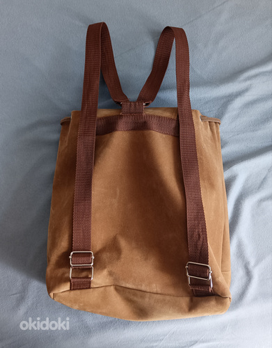 Коричневый рюкзак на липучке. Velcro pruun seljakott (фото #2)
