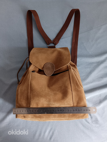 Коричневый рюкзак на липучке. Velcro pruun seljakott (фото #7)
