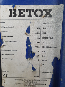 Осушитель Betox BD22 (6 фото из 6)