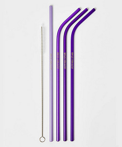 Jeffree Star Cosmetics Purple Metal Straws (3 foto / 5)