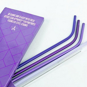 Jeffree Star Cosmetics Purple Metal Straws (4 foto / 5)