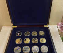 Kollekt. kullat.(24 karaad) medalitest ajaloost (12) sertif.