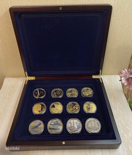 Kollekt. kullat.(24 karaad) medalitest ajaloost (12) sertif. (фото #1)