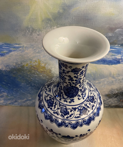 "Qing Qianlong Mark" фарфоровая ваза (фото #3)