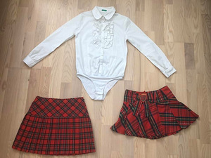 Pidulik body Benetton s.146 ja 2 seelikut (1 foto / 1)