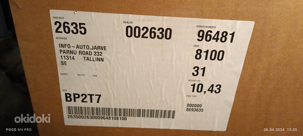 VOLVO XC 70 2004 bensiin manuaal , tagumine plast stang