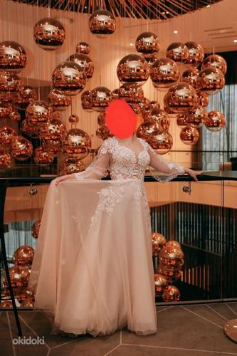 Свадебное платье, XS/S, на рост 160 см. (фото #2)