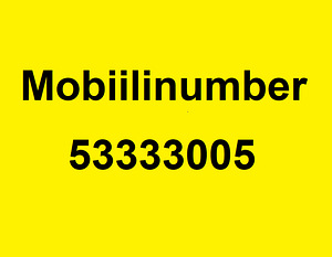 Mobiilinumber "53333005" (1 foto / 1)
