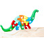Puidust laste 3D pusle dinosaurus, 10tk uus (foto #1)
