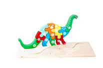Деревянный детский 3D пазл динозавр, 10 шт новый