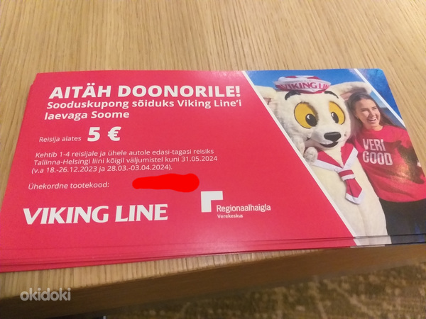 Viking Line sooduskood 5 eur (foto #1)