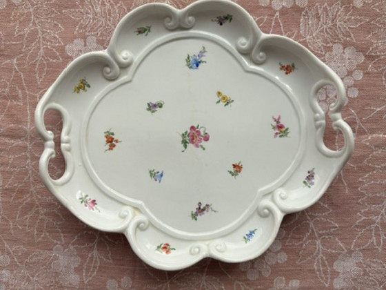 Антикварная фарфоровая тарелка Meissen