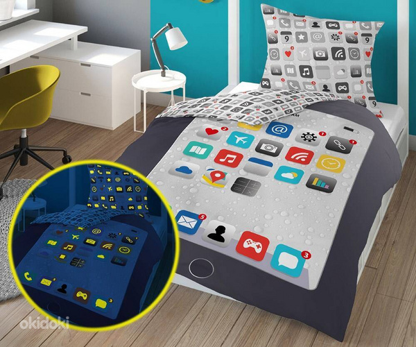 Pimedas helendava efektiga laste voodipesukomplektid (foto #5)