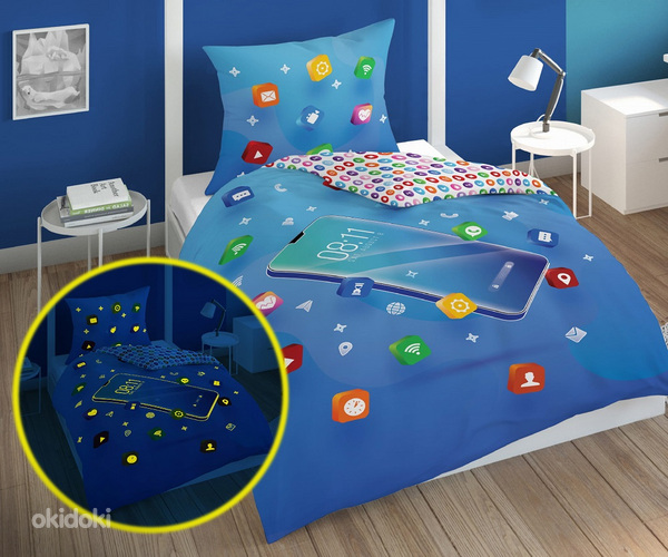 Pimedas helendava efektiga laste voodipesukomplektid (foto #6)