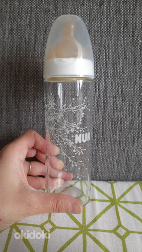 Бутылочка NUK, стекло со стильным дизайном (фото #1)