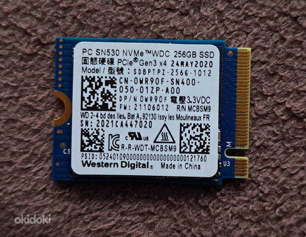Western Digital SN530 M.2 NVMe SSD 256gb