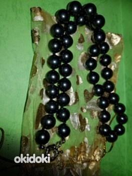 Pärlitest kaelakee kõrgkvaliteetne, must pärl. Uus (foto #3)