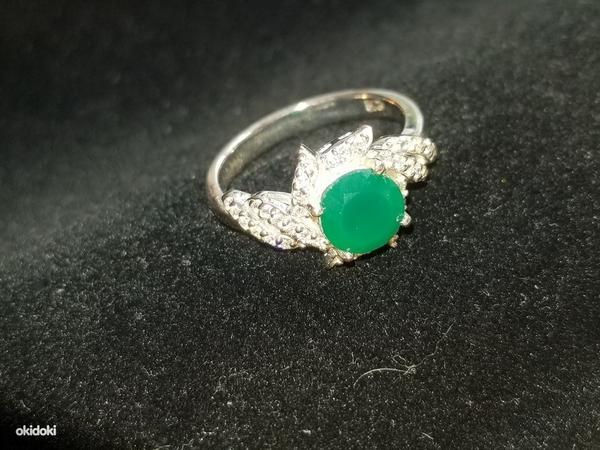 Sõrmus looduslike smaragdidega, uus (foto #3)