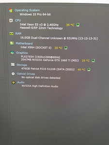 Xeon E5-2630/X99/16GB RAM/SSD 512GB/GTX 1660Ti 6GB (2 foto / 10)