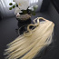 Blond Hobusesaba juuksepikendus pikkus 60 cm (foto #4)