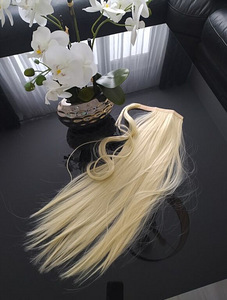 Blond Hobusesaba juuksepikendus pikkus 86 Cm (8 foto / 10)