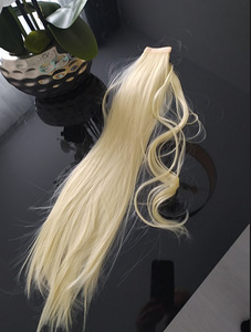Blond Hobusesaba juuksepikendus pikkus 85 cm Värv: blond (4 foto / 9)