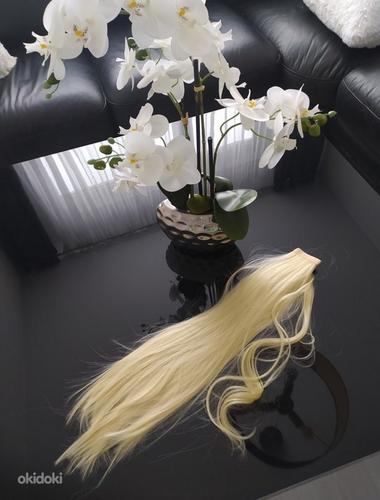 Blond Hobusesaba juuksepikendus pikkus 60 cm Värv: blond 102 (foto #3)