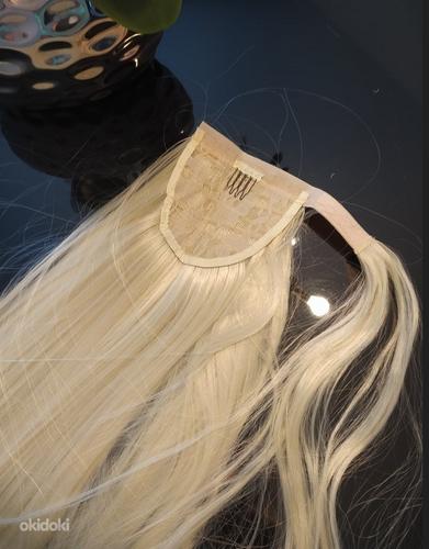 Blond Hobusesaba juuksepikendus pikkus 60 cm Värv: blond 102 (foto #4)