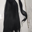 Черный хвост наращивание волос длина 60 см (фото #3)