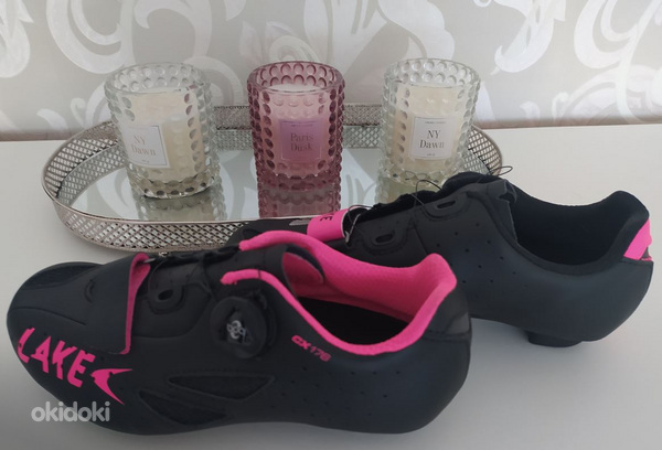 Шоссейные туфли Lake CX176 - черный/розовый Новые! (фото #1)