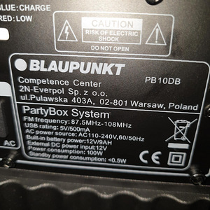 Kaasaskantav kõlar Blaupunkt PB10DB 1000 W (5 foto / 6)