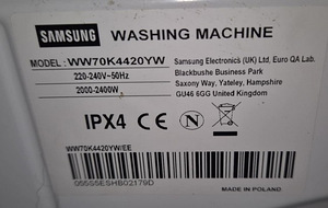 Pesumasin Samsung WW70K4420YW 7kg 1400p/min (8 foto / 10)
